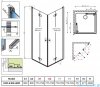 Radaway Nes Gold Kdd B kabina 80x80cm złoty połysk 10024080-09-01L/10024080-09-01R
